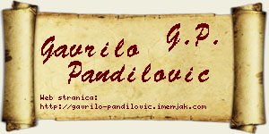 Gavrilo Pandilović vizit kartica
